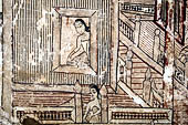 Bagan Myanmar. Paintings of the circumambulatory corridor of the Sulamani temple. 